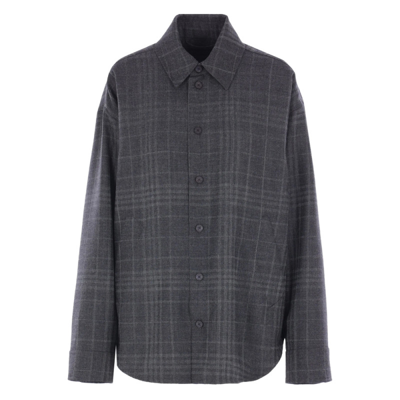 Balenciaga Checked Wool Shirt
