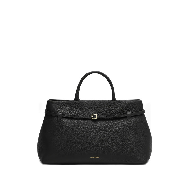 Manu Atelier Buckle-fastening Leather Tote Bag