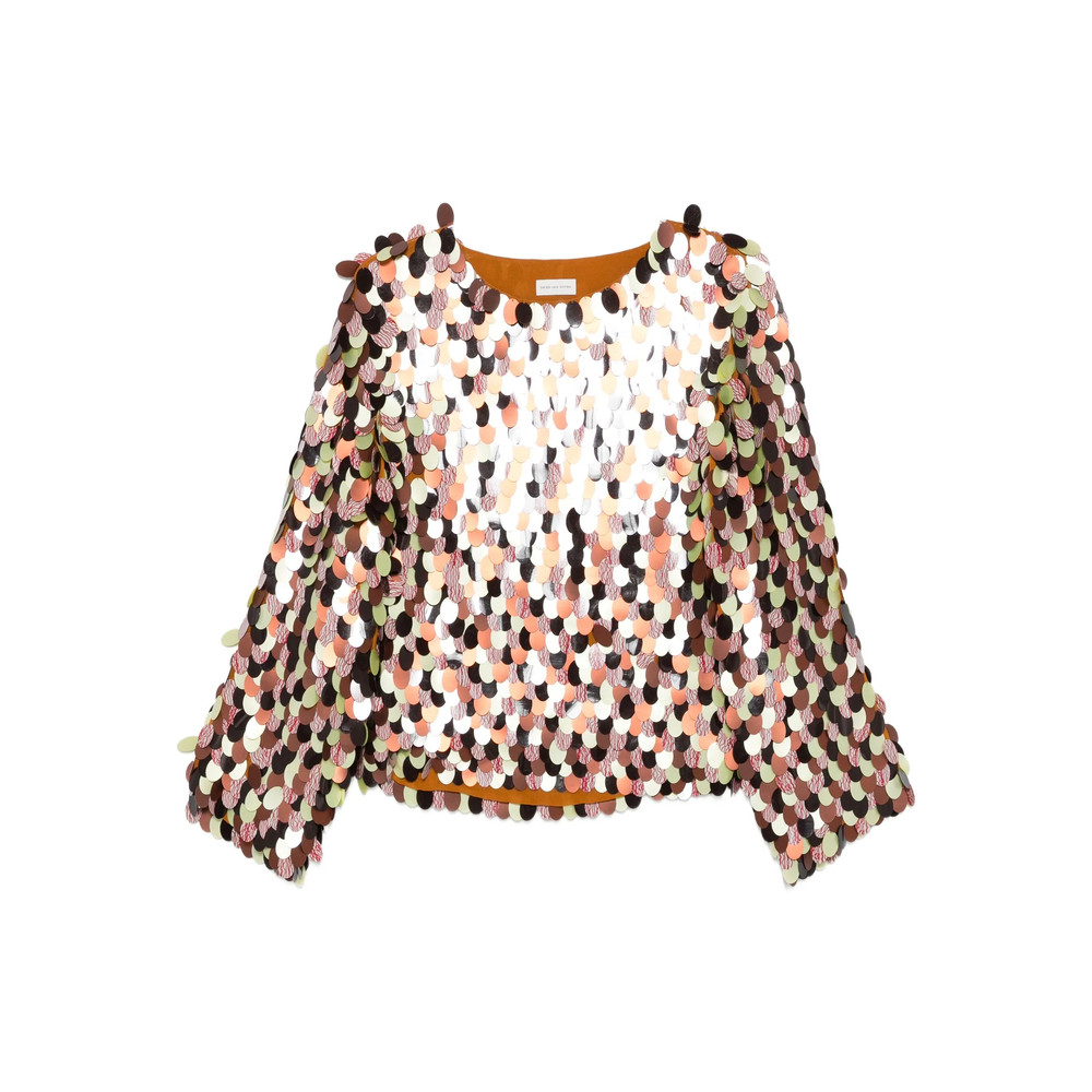 Dries Van Noten Sequin-embellished Round-neck Top