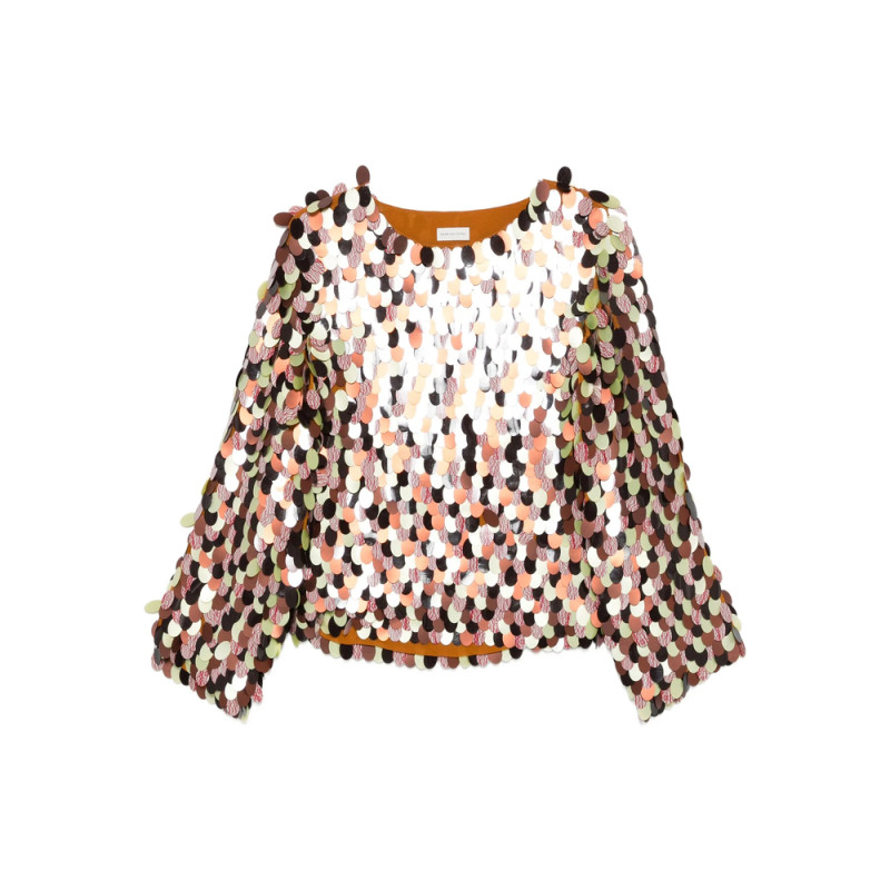 Dries Van Noten Sequin-embellished Round-neck Top