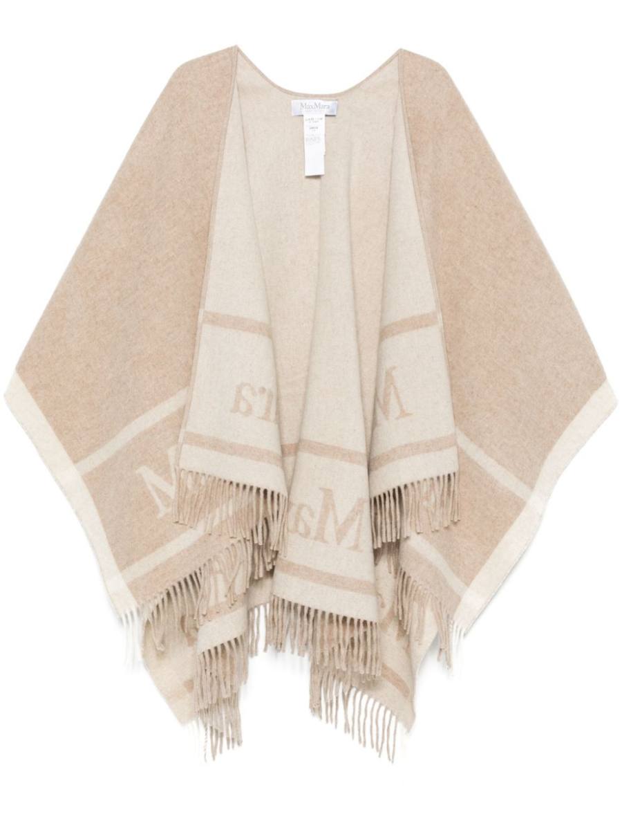 jacquard logo-decorated poncho