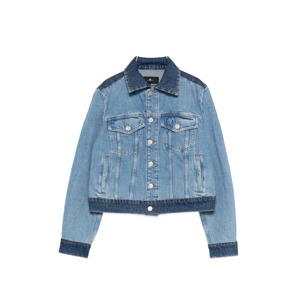 7 For All Mankind Buttoned Denim Jacket
