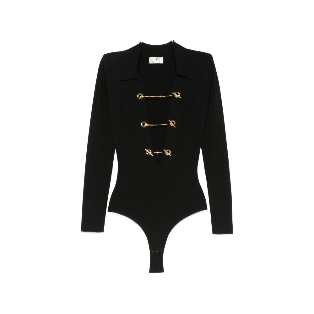 Elisabetta Franchi Cut-out Chain-link Bodysuit