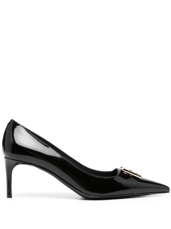 logo-plaque 75mm leather pumps