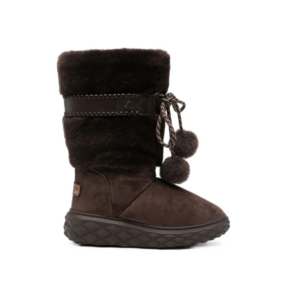 Jimmy Choo Cobi Shearling-trim Pompom-detail Boots