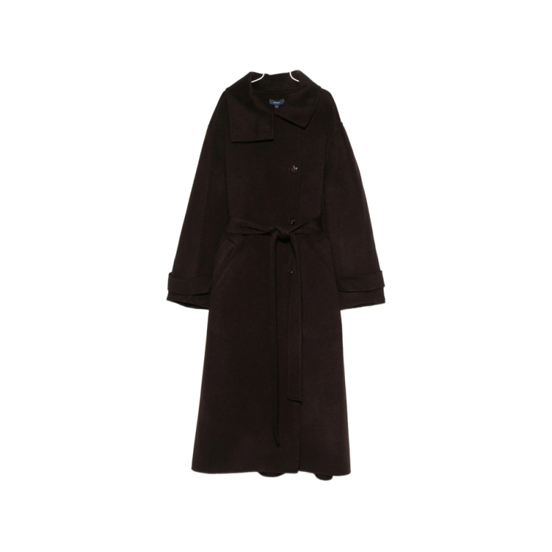 Soeur James Belted Button-up Coat