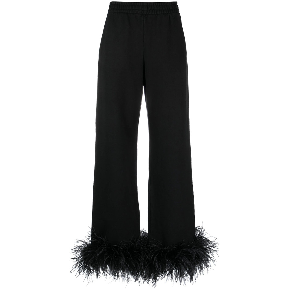 Prada Feather-trim Fleece Track Pants