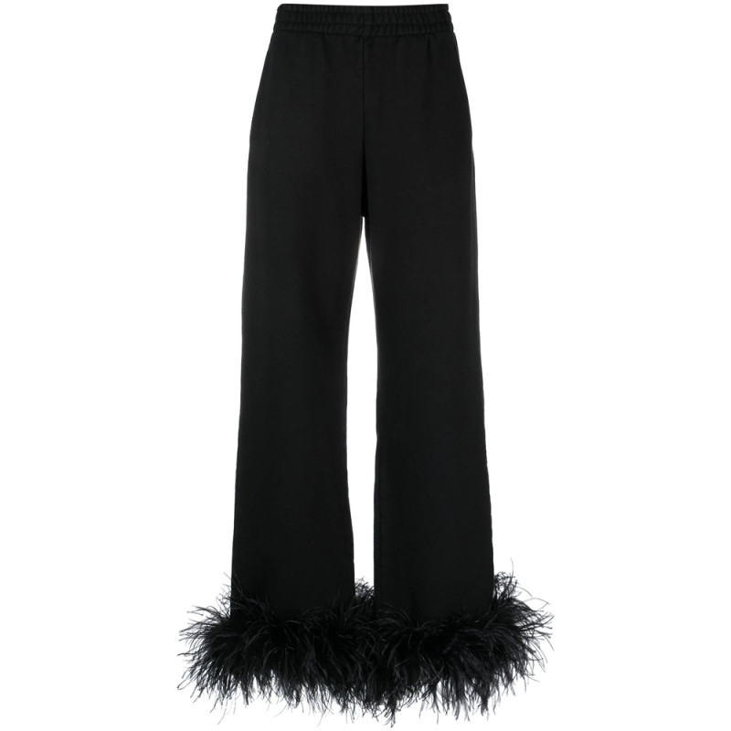 Prada Feather-trim Fleece Track Pants