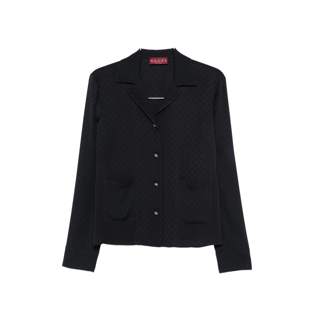 Gucci Diamond-pattern Buttoned Shirt