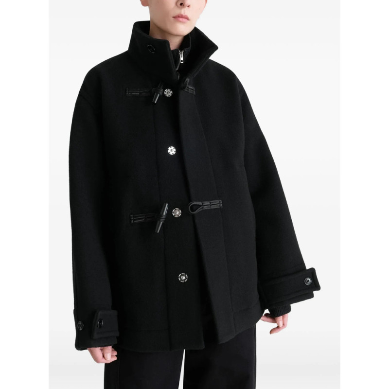Lemaire Black Belted Duffle Coat