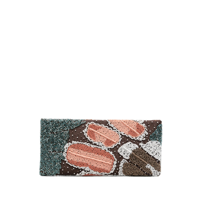 Staud Bead-embellished Butterfly-pattern Clutch Bag
