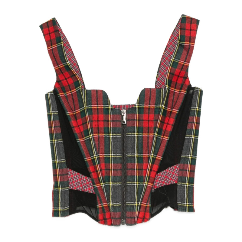 Vivienne Westwood Tartan-pattern Corset Top