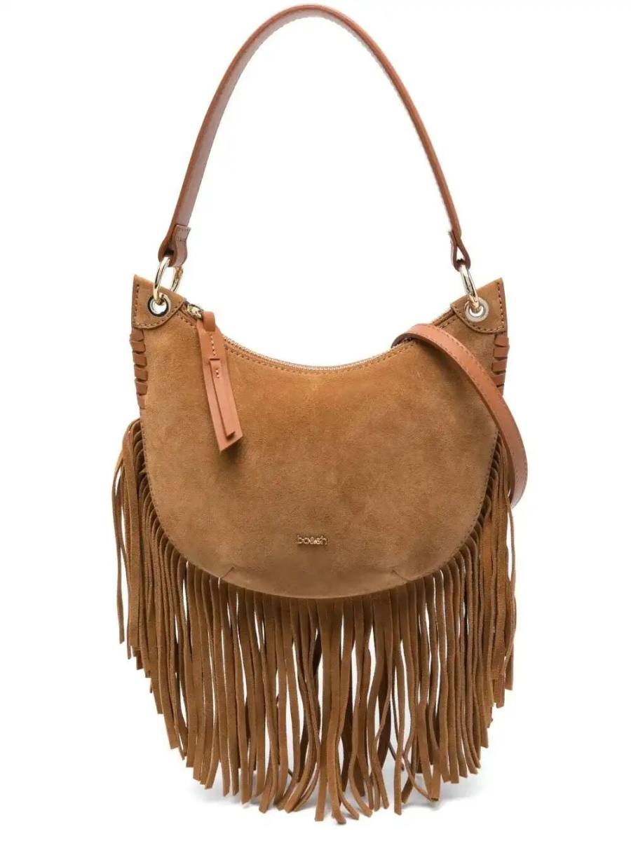 Franges suede shoulder bag
