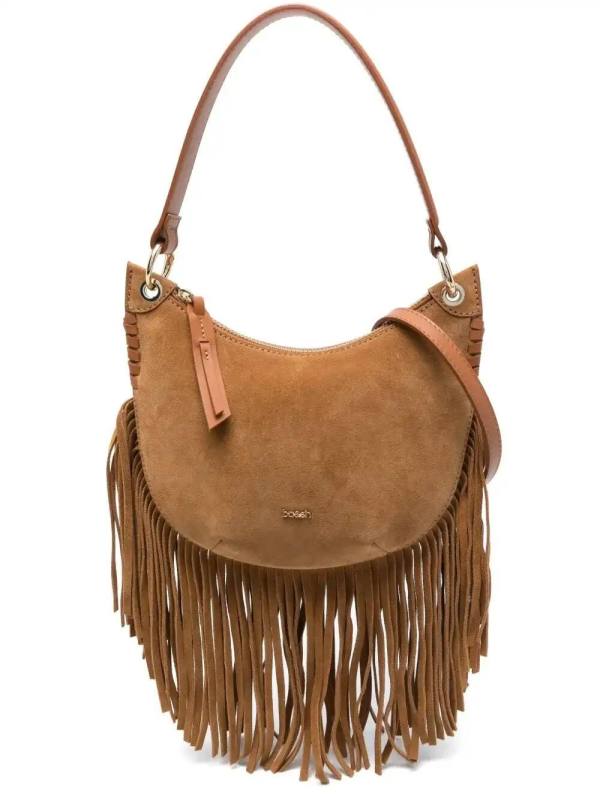 Franges suede shoulder bag