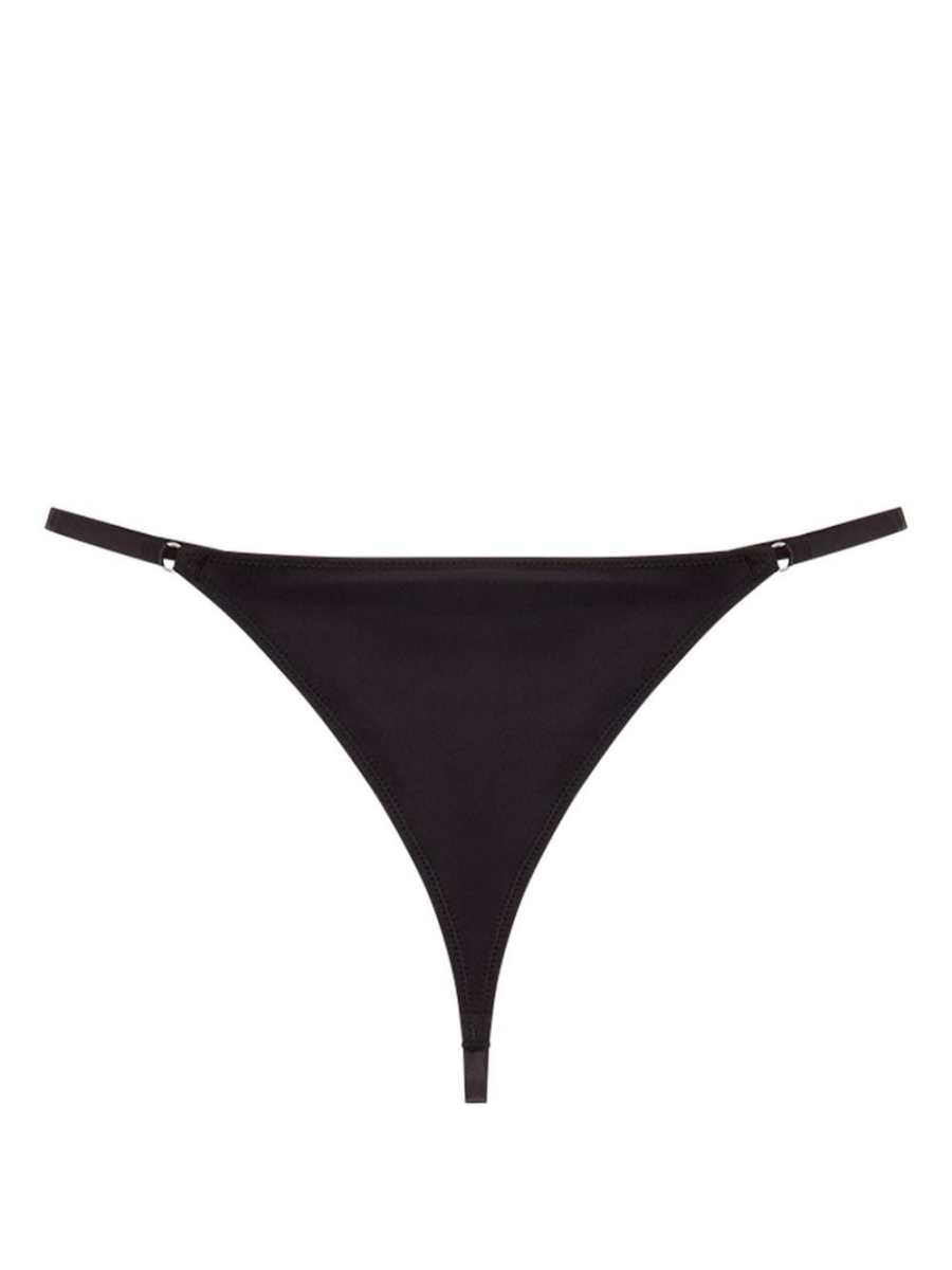 Oval D plaque thong