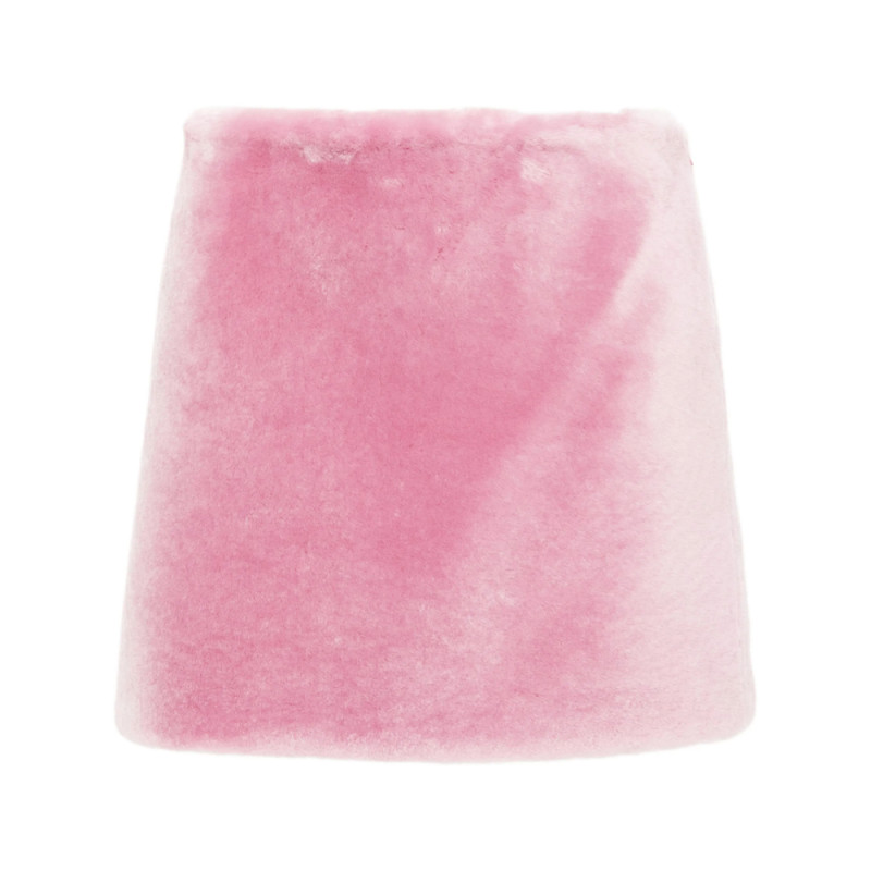 Prada Shearling A-line Miniskirt