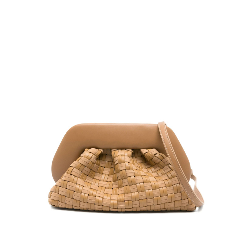 The-moirè Woven Gathered Clutch