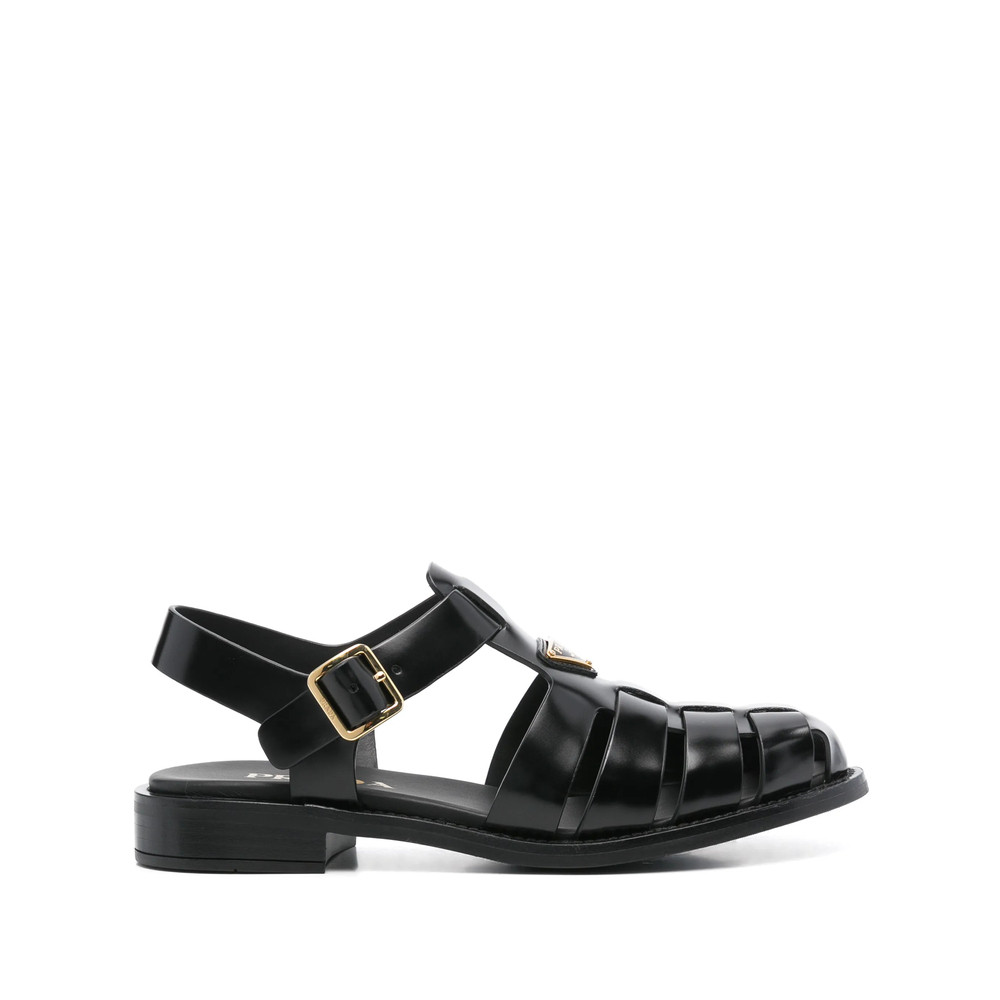 Prada Leather Fisherman Sandals