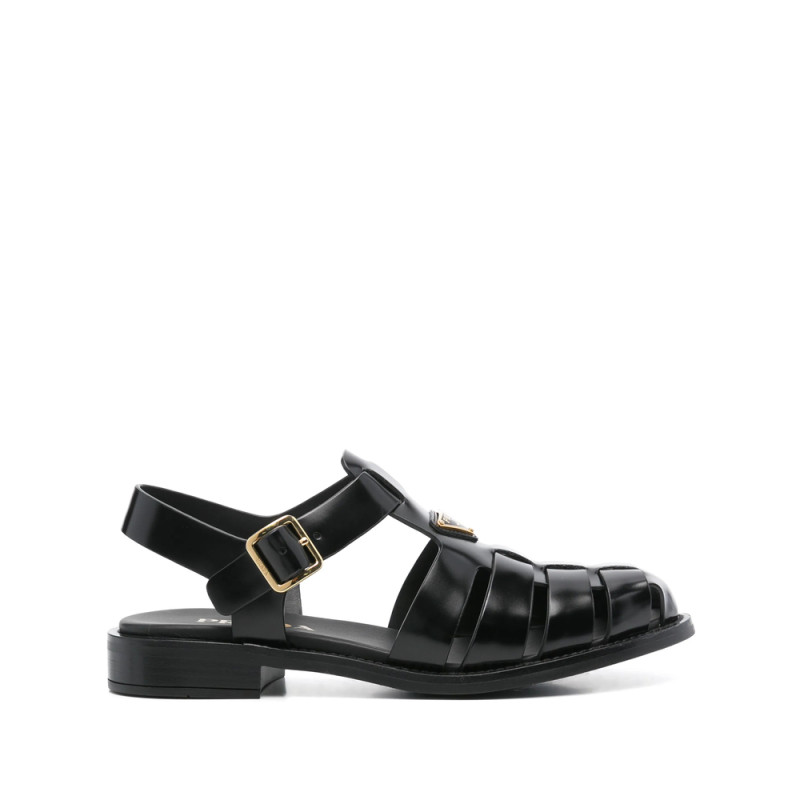 Prada Leather Fisherman Sandals