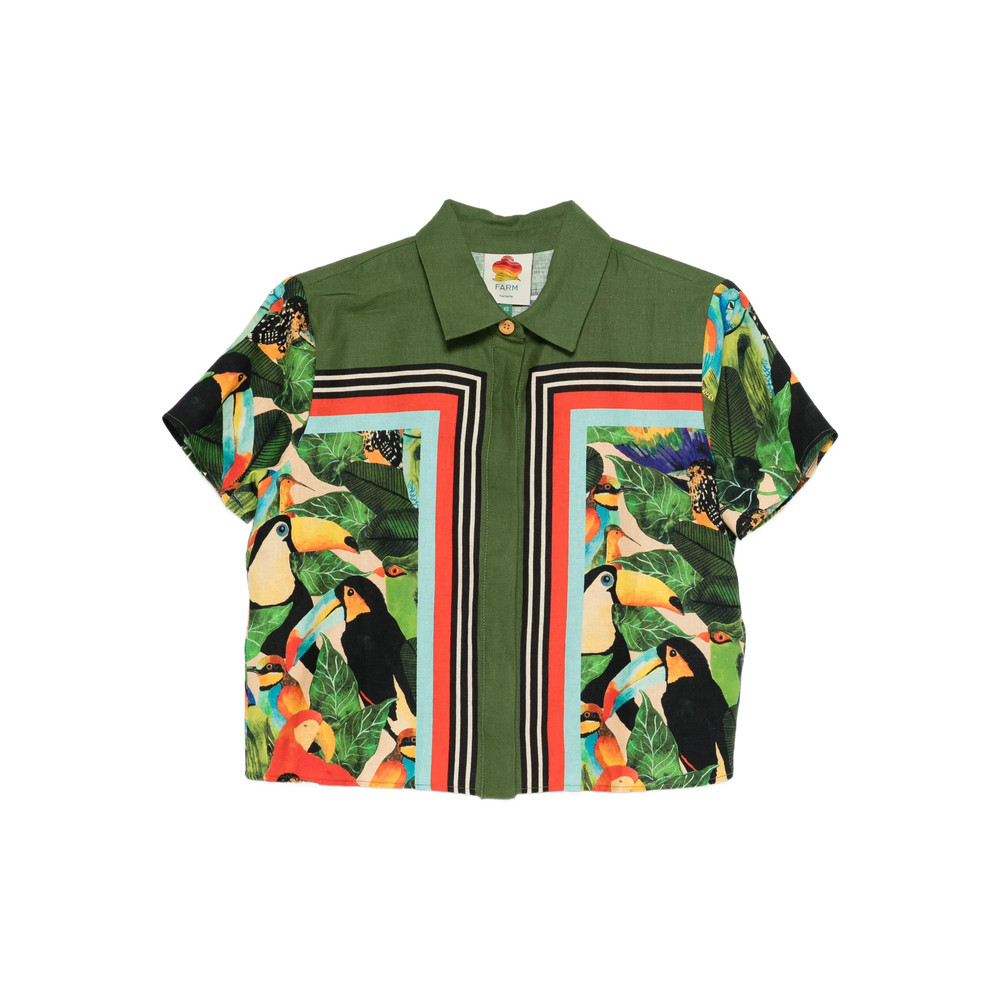 Farm Rio Toucan-print Short-sleeve Shirt