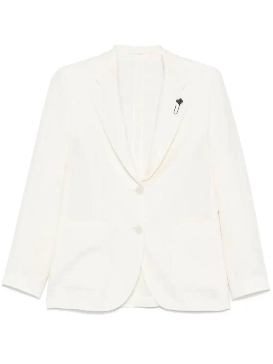 brooch-detail blazer