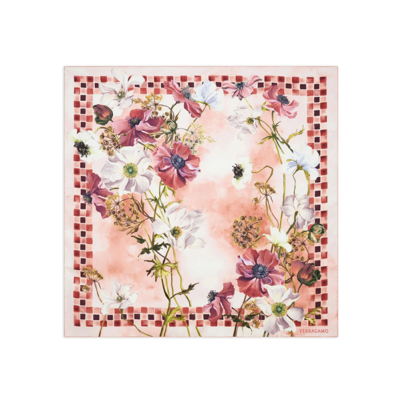 Ferragamo Fiori-print Silk Scarf