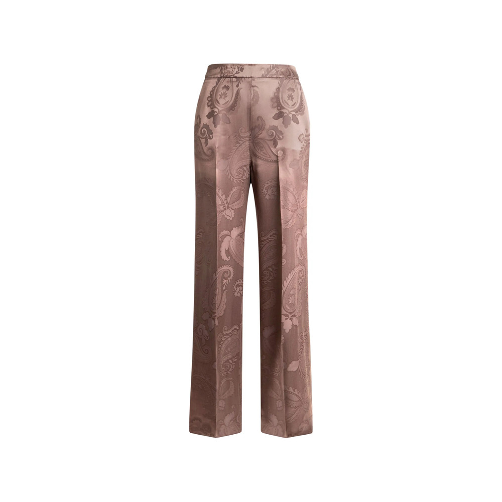 Etro Jacquard Trousers With Floral Paisley Motif