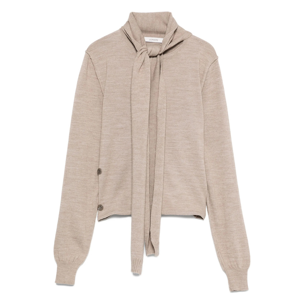 Lemaire Tied-neck Button-detail Top