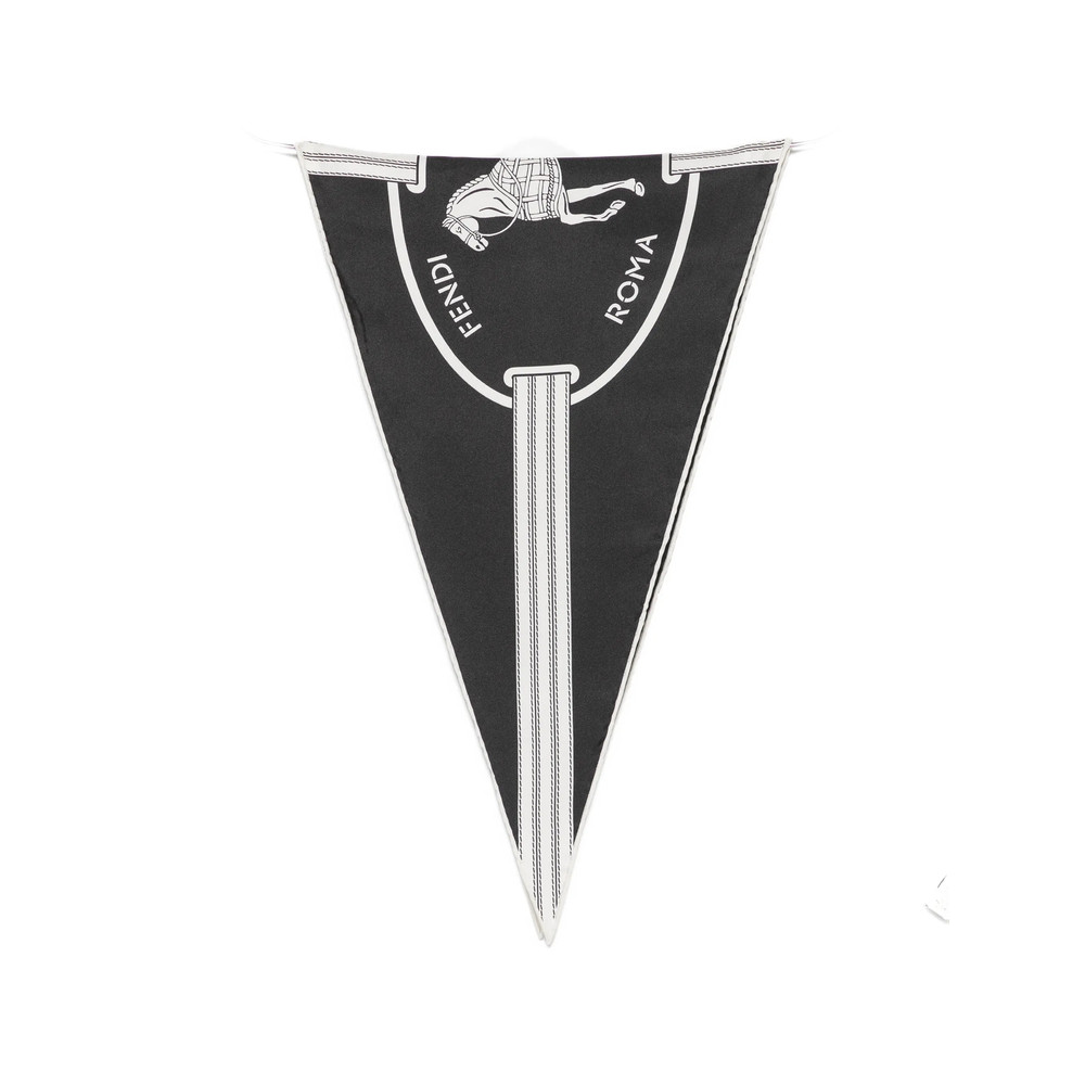 Fendi Equestrian-print Triangular Scarf