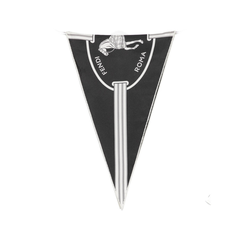 Fendi Equestrian-print Triangular Scarf