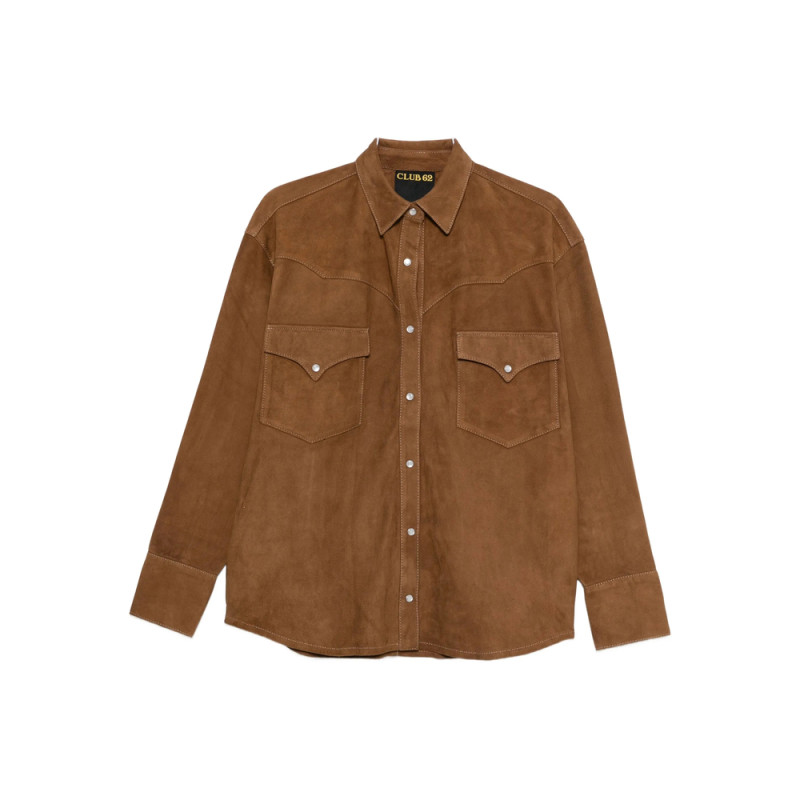 Lois Jeans Long-sleeved Suede Shirt Jacket