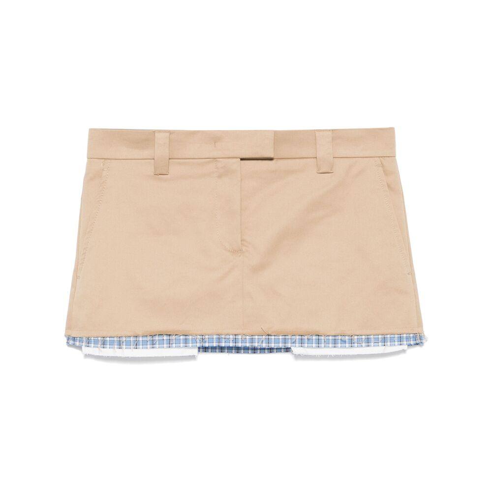 Miu Miu Contrasting-trim Skirt
