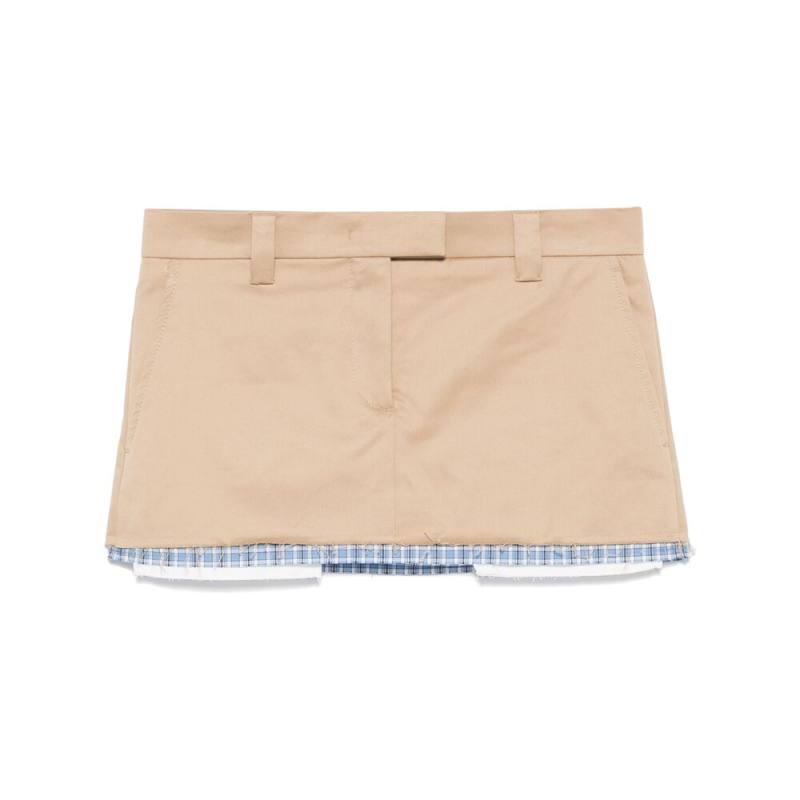 Miu Miu Contrasting-trim Skirt