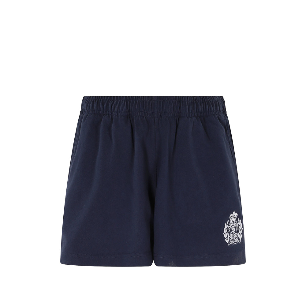 Sporty & Rich Logo-print Elasticated-waist Shorts