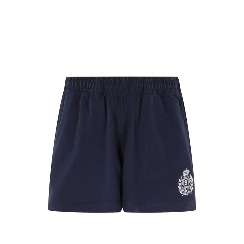 Sporty & Rich Logo-print Elasticated-waist Shorts