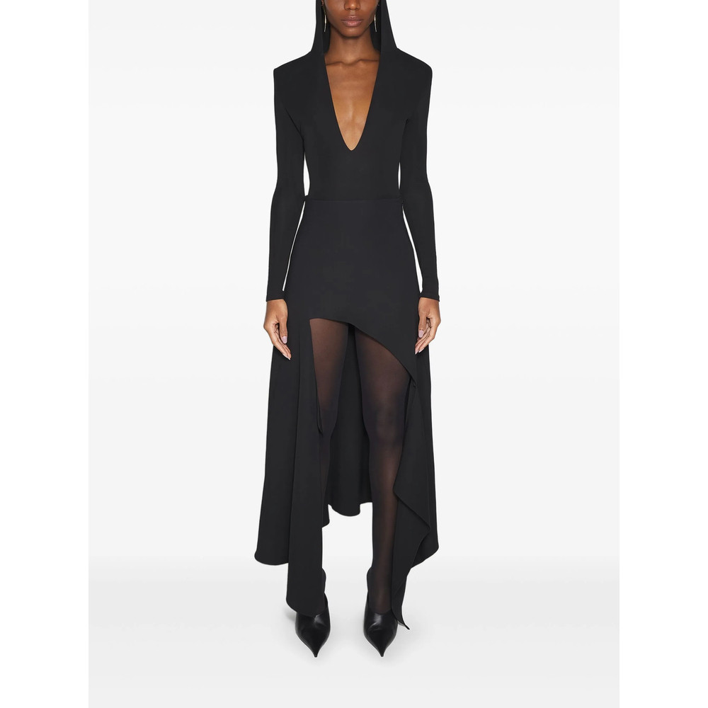 Mugler Hooded Asymmetric Bodysuit