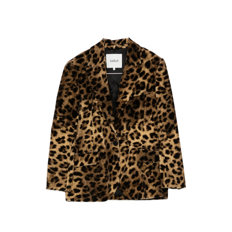 Ba & sh Leopard Single-breasted Jacket