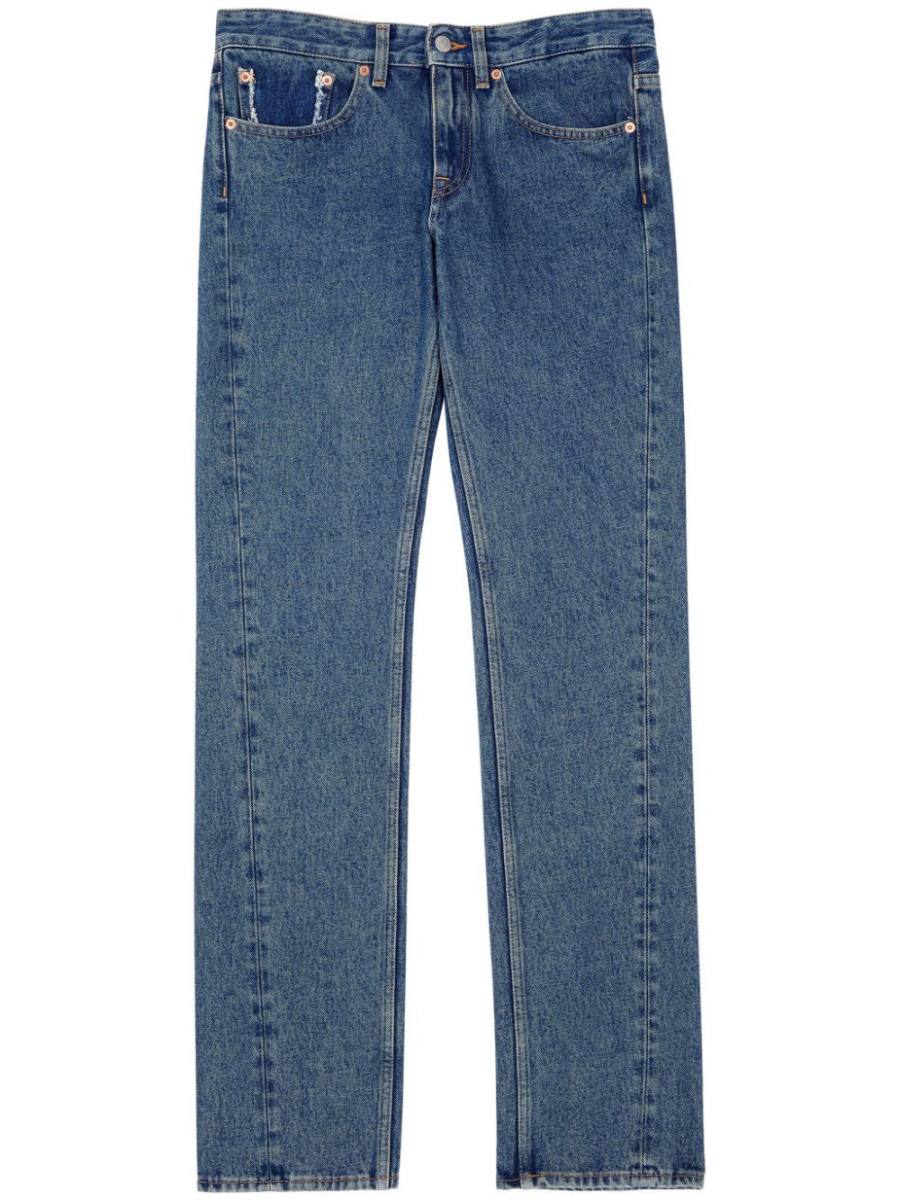 low-rise straight-leg jeans