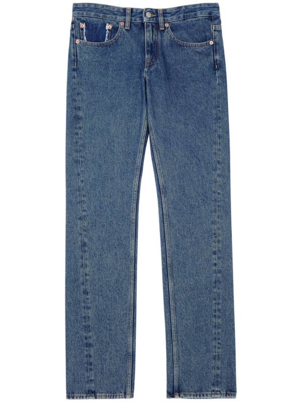 low-rise straight-leg jeans
