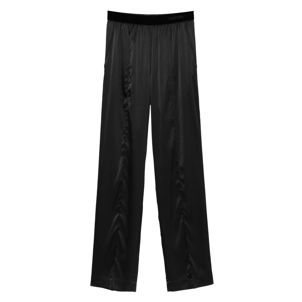 Tom Ford Logo Silk Pajama Trousers