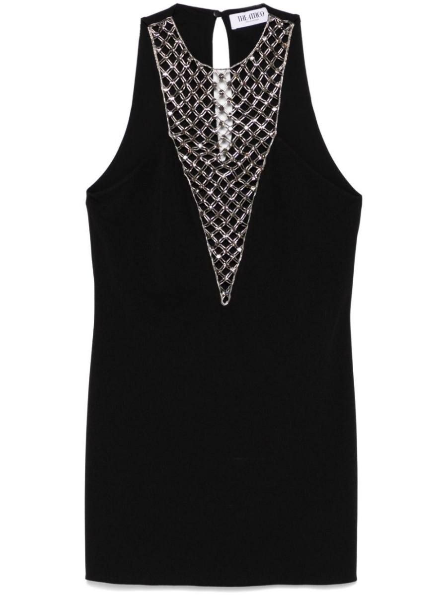 bead-embellished mini dress