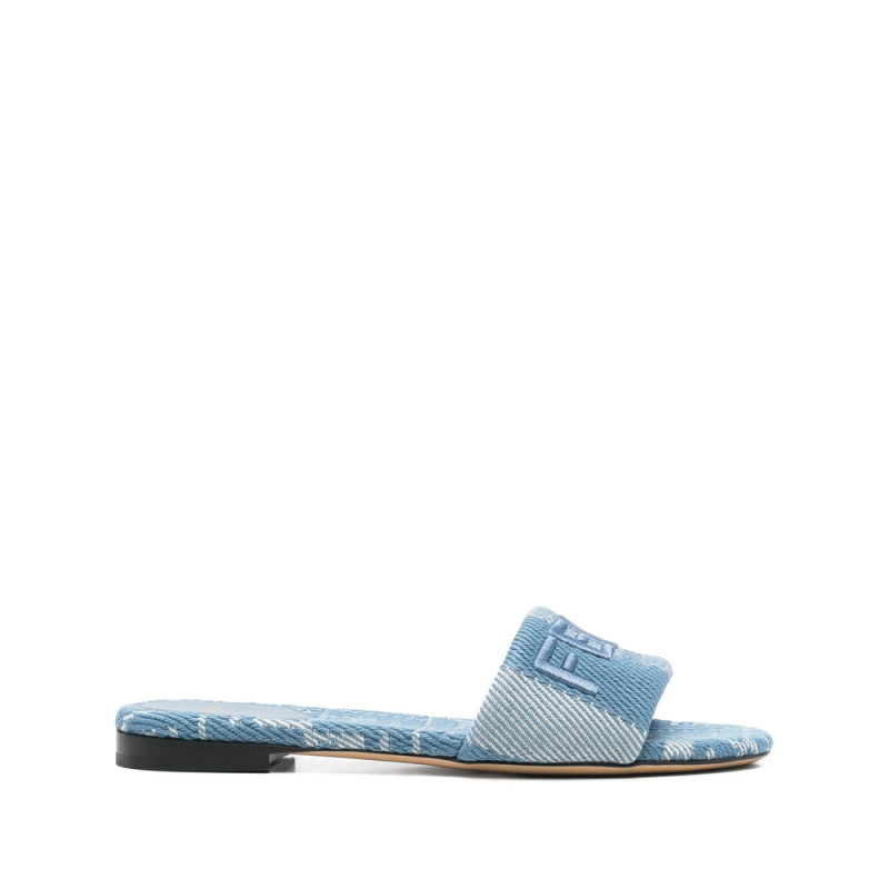 Fendi Logo-embroidered Slides