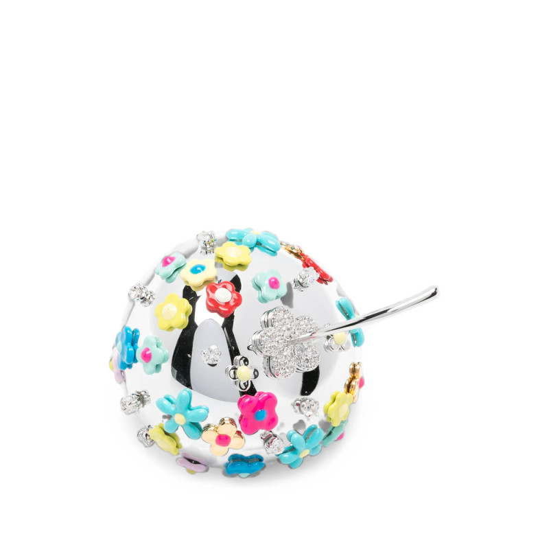 Yvmin Floral-embellished Apple-shaped Ring