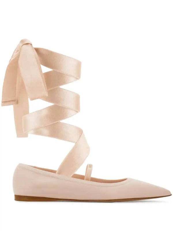 leather ballerina shoes