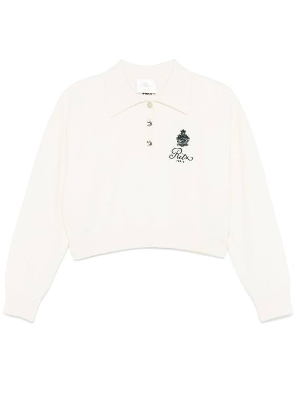 logo-embroidered polo top