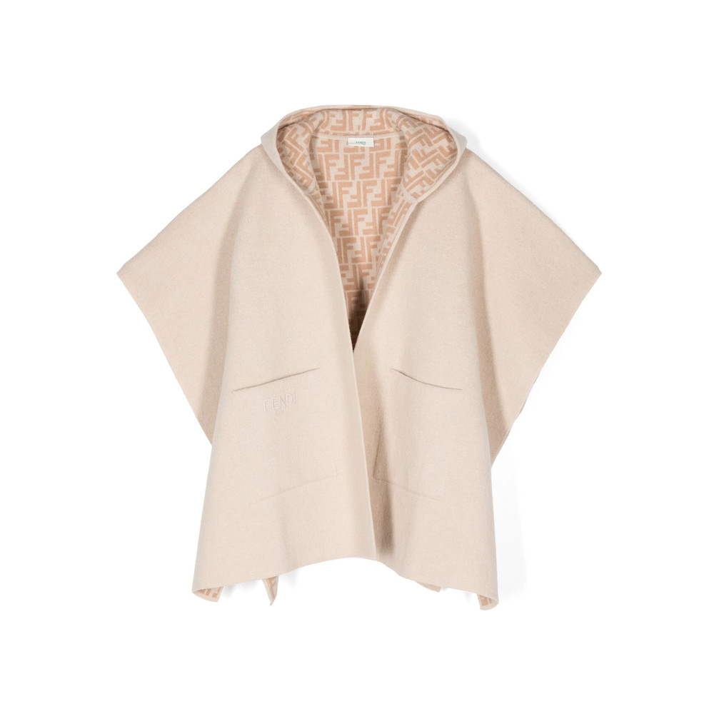 Fendi Logo-embroidered Poncho