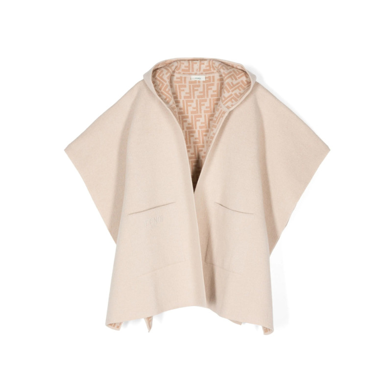 Fendi Logo-embroidered Poncho