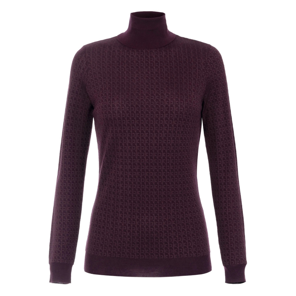 Elisabetta Franchi Jacquard Roll-neck Jumper
