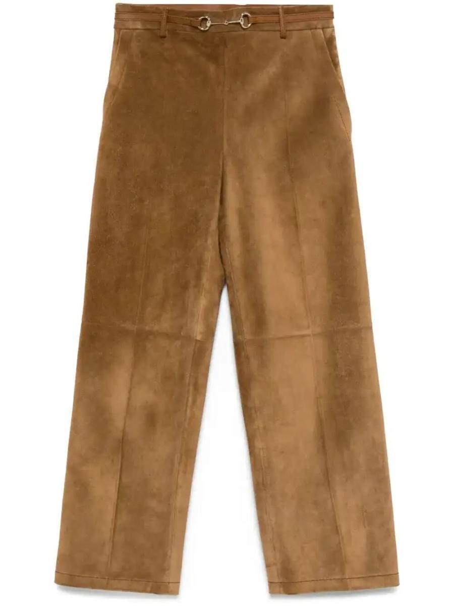 Horsebit-detail trousers