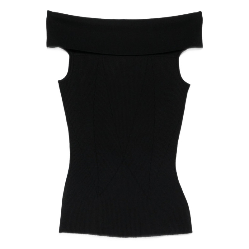 Givenchy Off-shoulder Ribbed Top